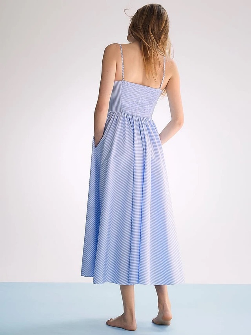 ALTUZARRA | Stripped Blue Linen Dress | Size: Small - Picture 7 of 7